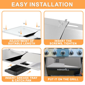 PETKAO aluminum grease tray resists heat and rust for long-lasting use.