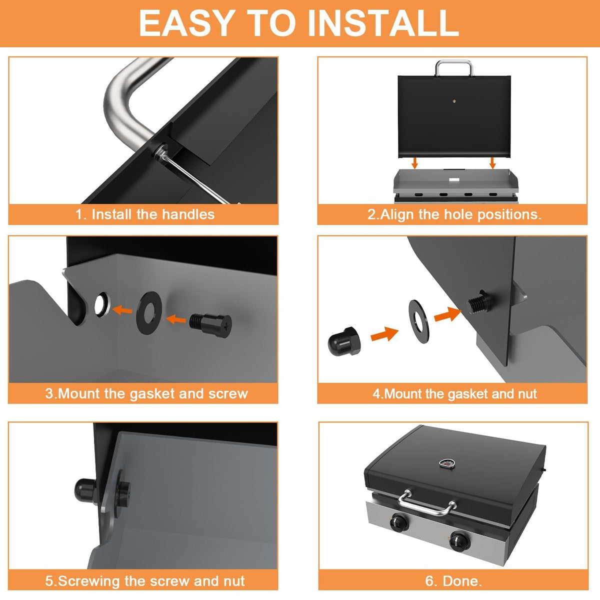 PETKAO durable water-resistant griddle lid helps protect the grill surface from moisture