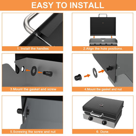 PETKAO durable water-resistant griddle lid helps protect the grill surface from moisture