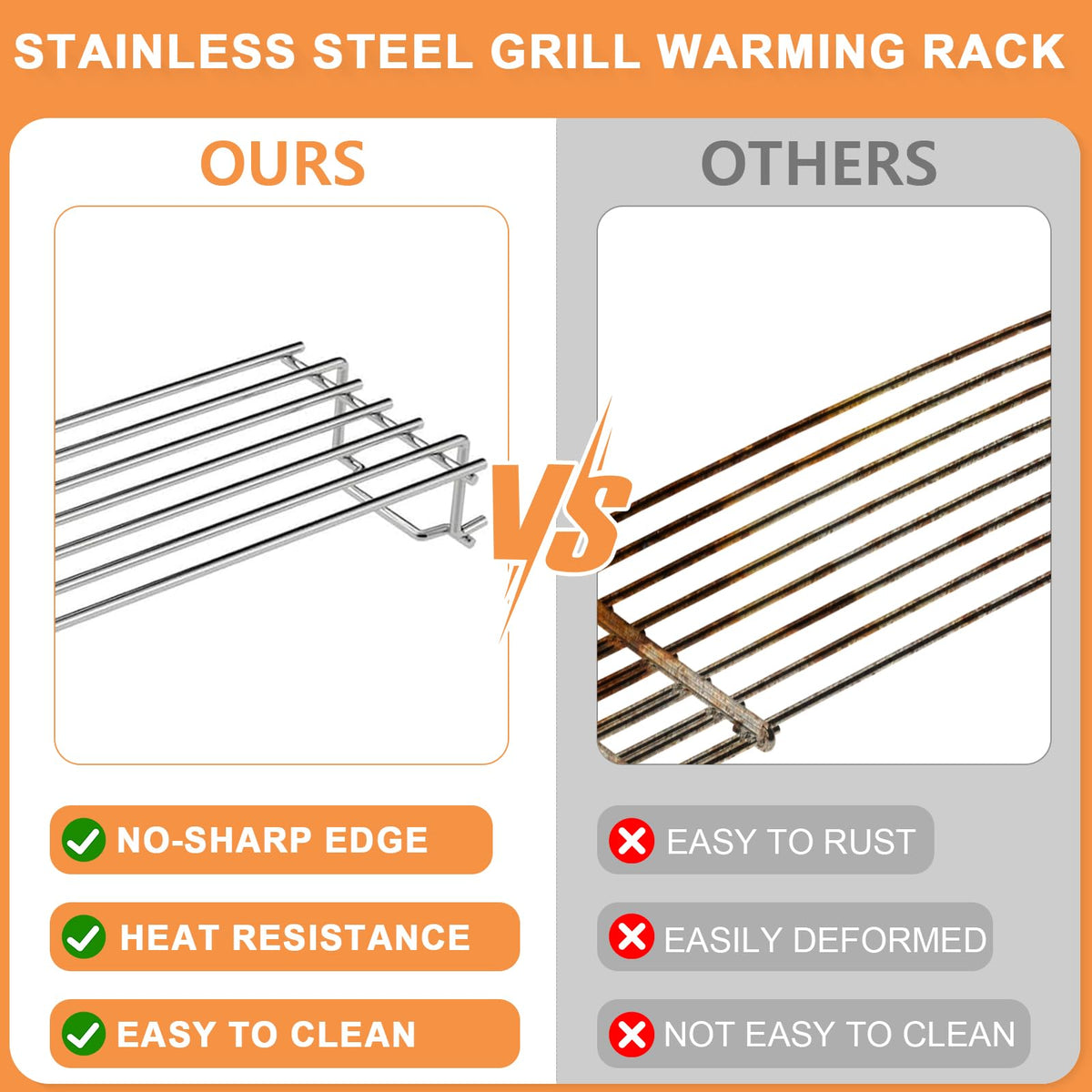 PETKAO-easy-clean-surface-warming-rack facilitates quick cleaning after grilling