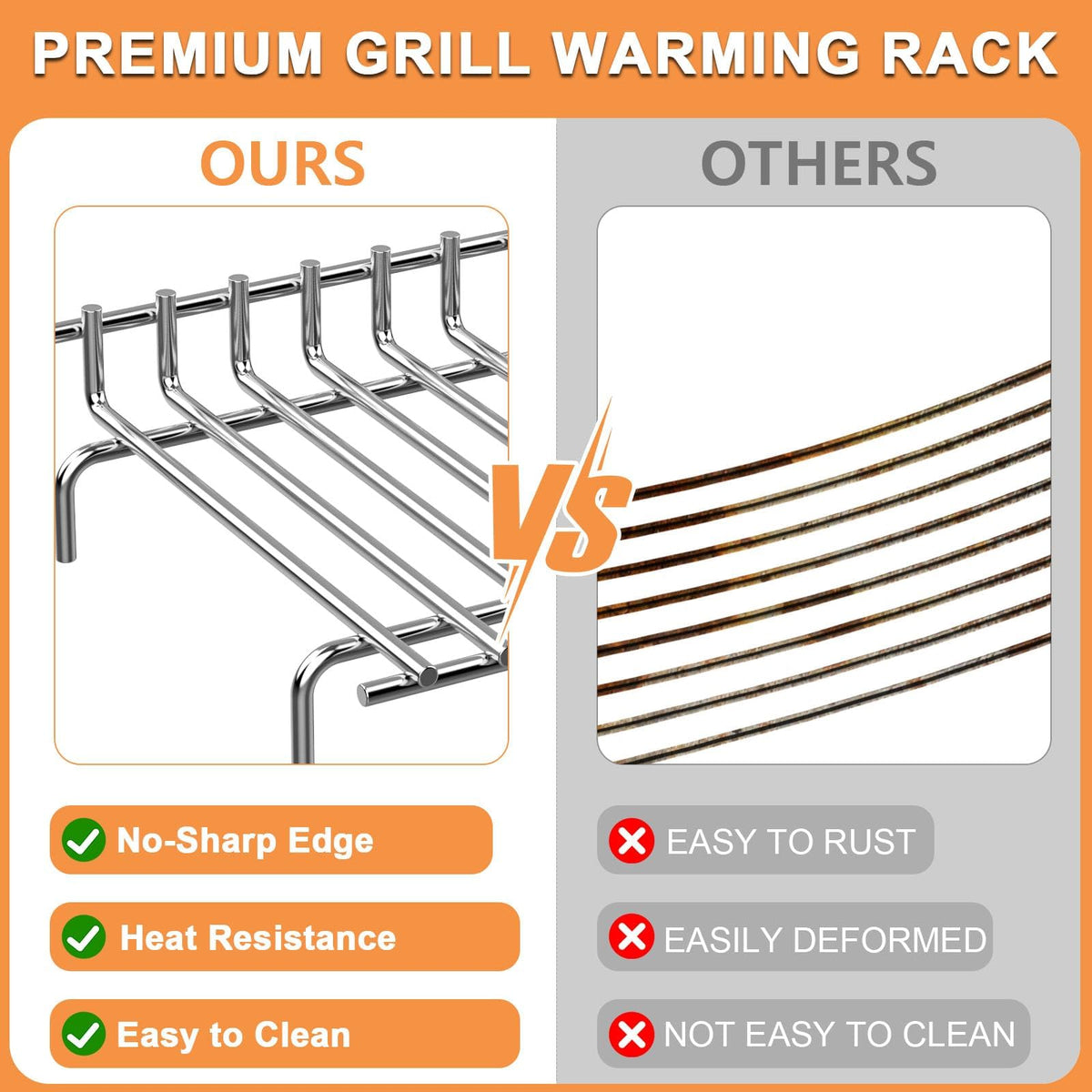 PETKAO easy-clean warming rack, dishwasher-safe after cookout
