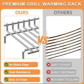 PETKAO easy-clean warming rack, dishwasher-safe after cookout
