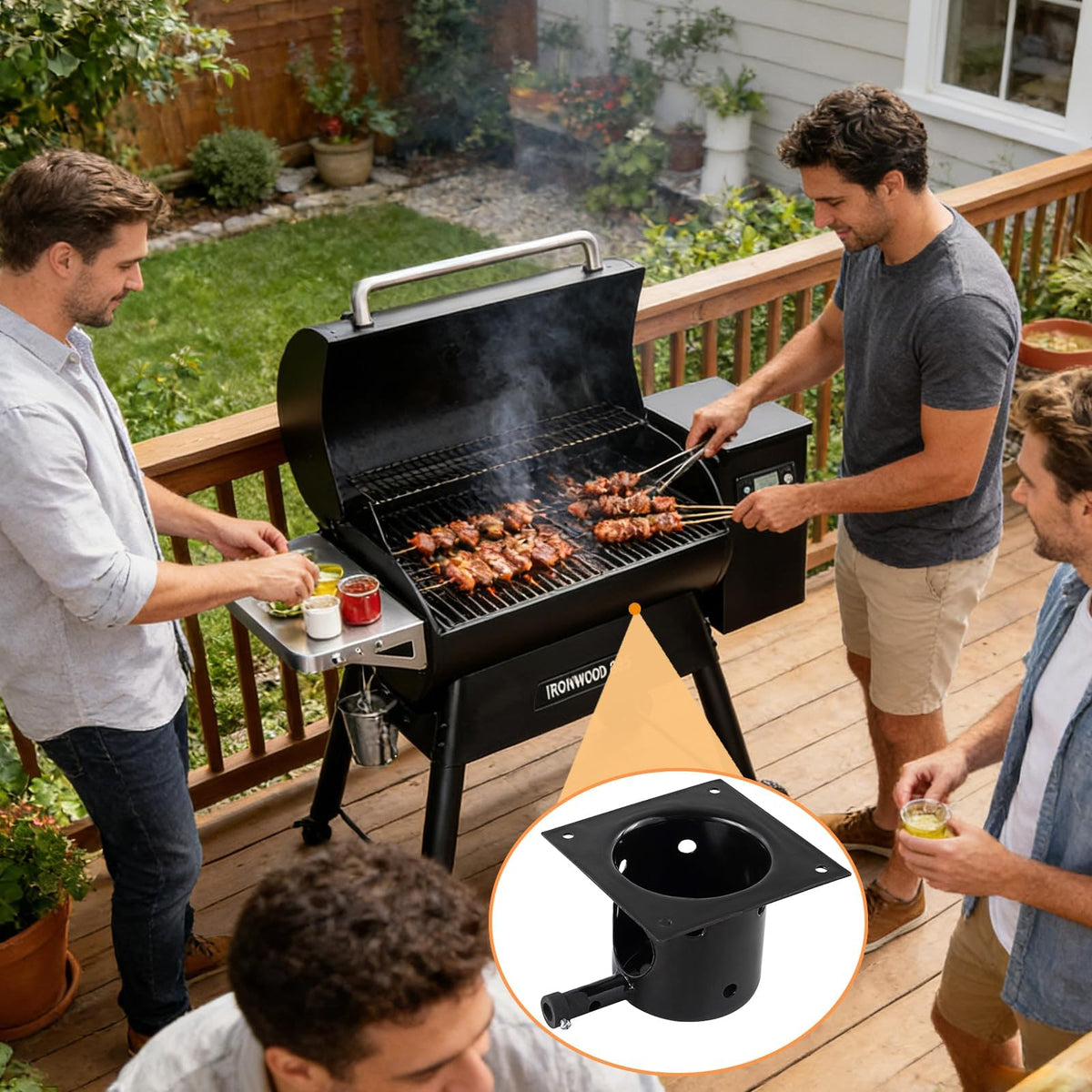 PETKAO burn pot is easy to clean after backyard grilling sessions