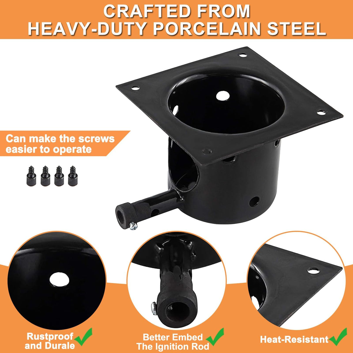 PETKAO fire pot with enamel coating resists rust during grills