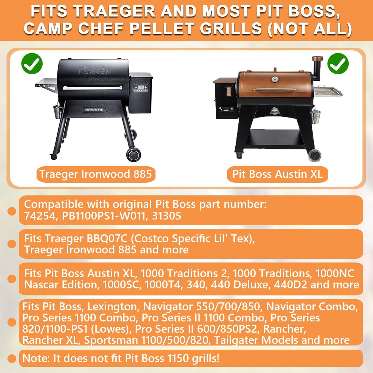PETKAO Fire Burn Pot for Traeger Ironwood 885 ensures durable enamel protection