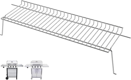 PETKAO warming rack shows Charbroil compatibility for easy replacement on 4-burner grills