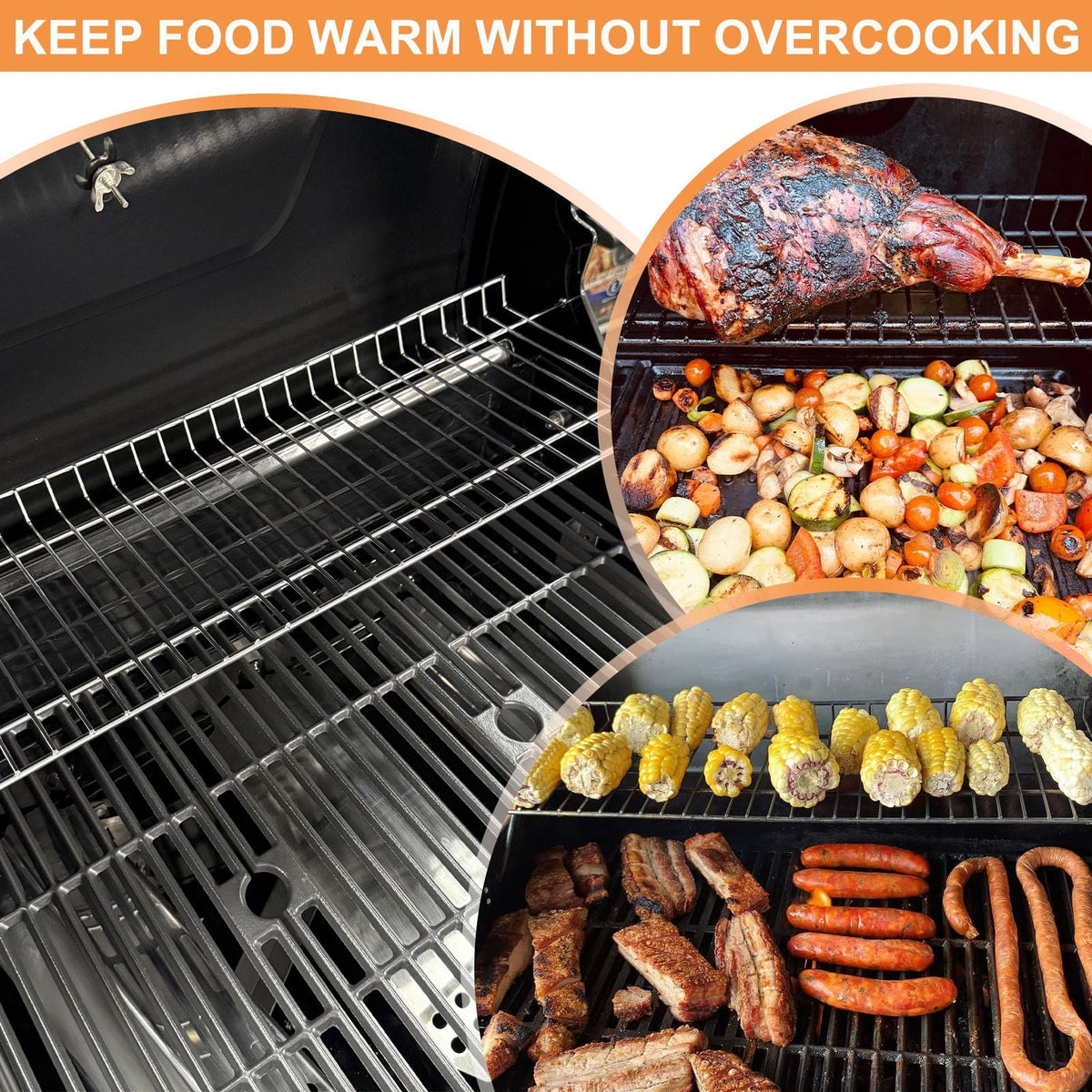 PETKAO warming rack designed for Charbroil Performance grills boosting grilling efficiency