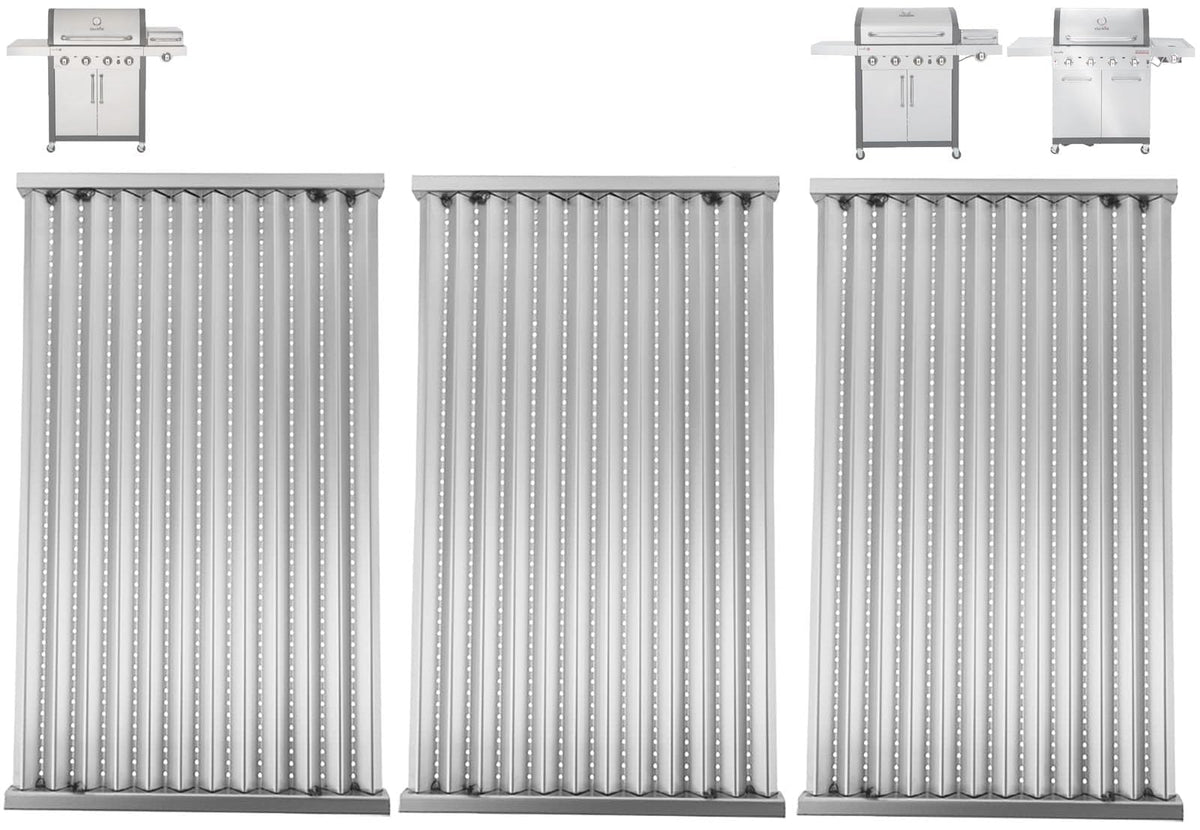 PETKAO G533-2200-W1 emitter plate top view showing stainless steel finish and even heat potential