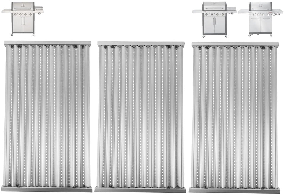PETKAO G533-2200-W1 emitter plate top view showing stainless steel finish and even heat potential