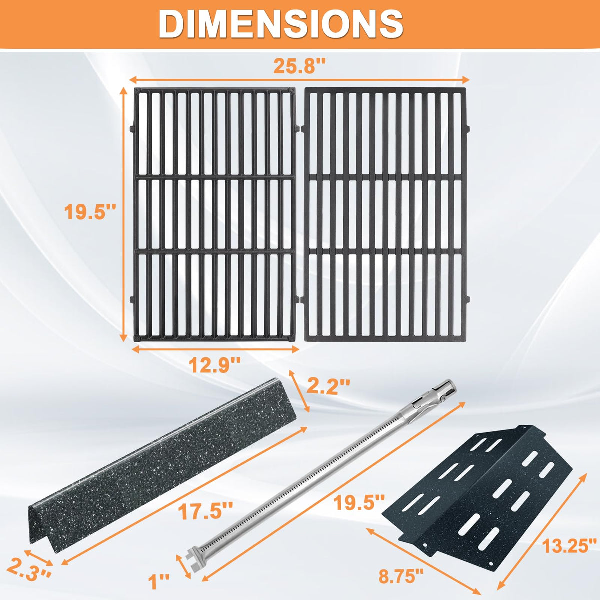 PETKAO Genesis heat deflectors 2-pack protect burners and improve heat spread