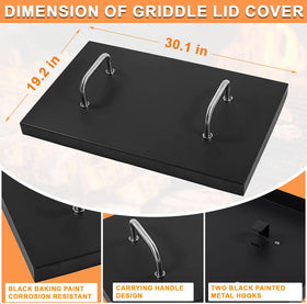 PETKAO griddle lid rear view showing full protection.