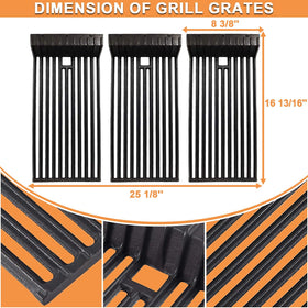PETKAO G3 single-post grates provide even heat across the cooking surface.