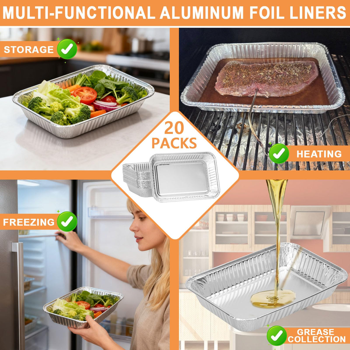 PETKAO 500°F-rated tray for backyard grilling.