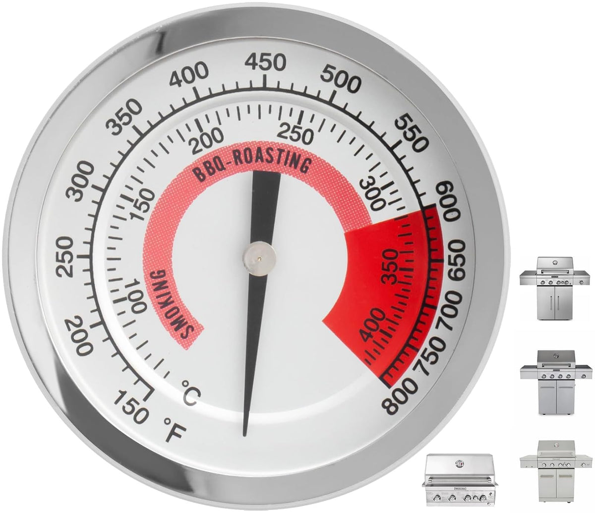 PETKAO grill thermometer gauge for KitchenAid 720-0745 with precise heat readings