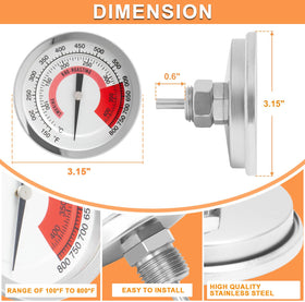 PETKAO heat indicator for Nexgrill 720-0733 helps monitor cooking temperature