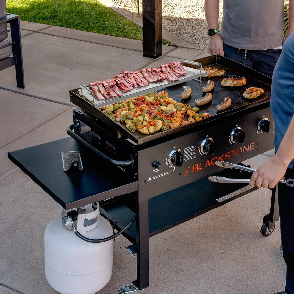 PETKAO heavy-duty construction griddle rack for long-lasting use.
