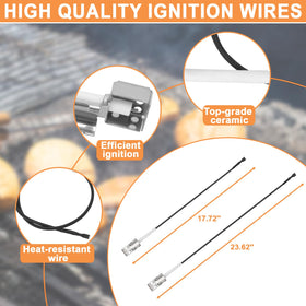 PETKAO ignition wires sized 17.7 and 23.6 inches for flexible setup