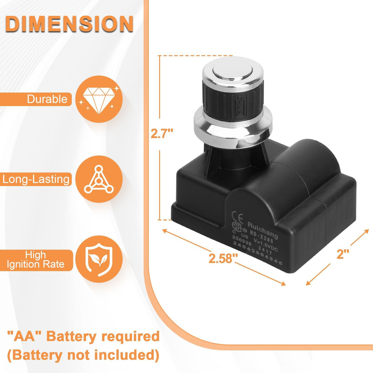 PETKAO Nexgrill DHL-128 igniter module close-up for reliable ignition.