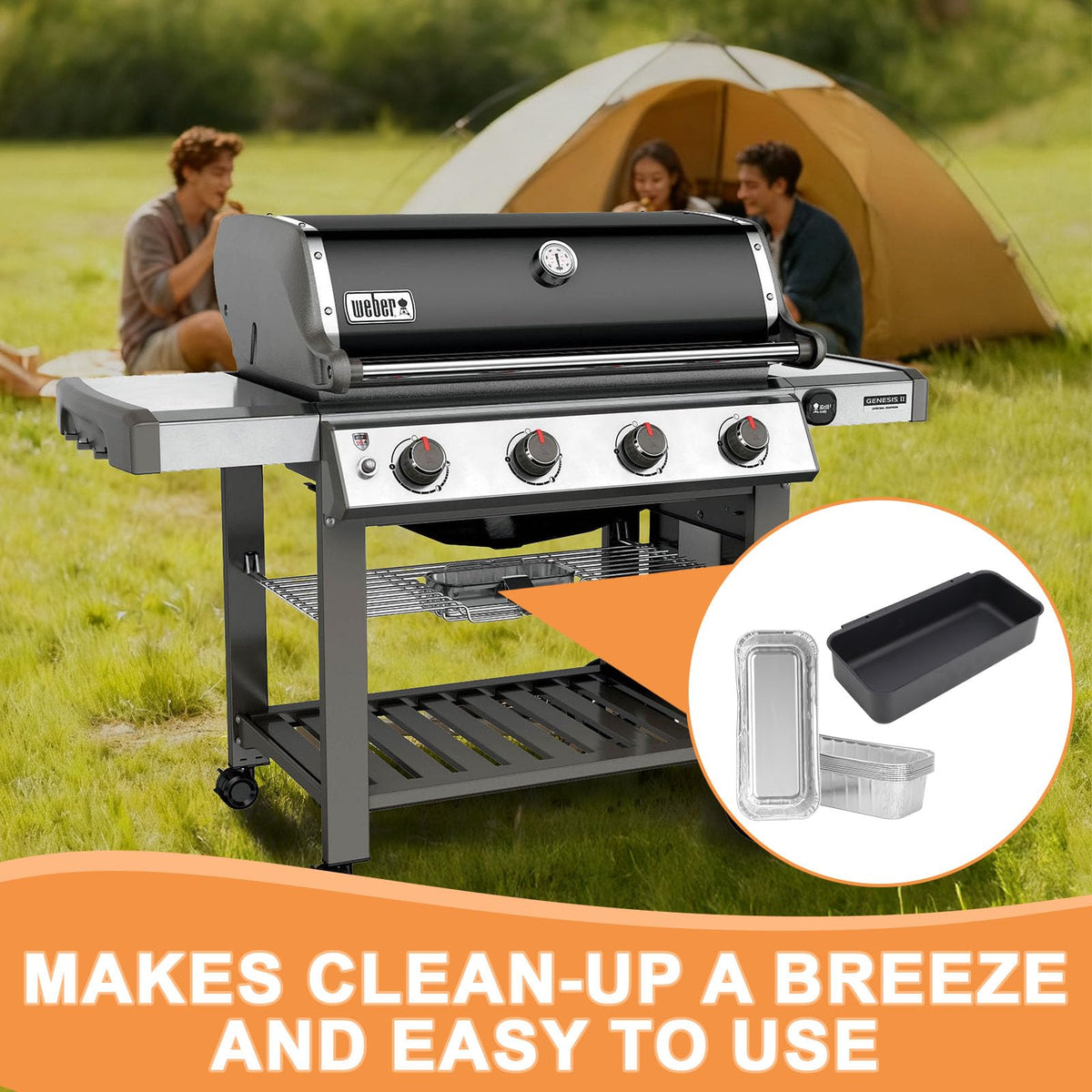 PETKAO packaging shows 10-pack liners ready for weekly grilling sessions.