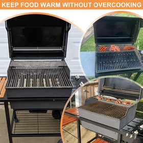 PETKAO stainless steel warming rack for Weber durability and easy cleaning