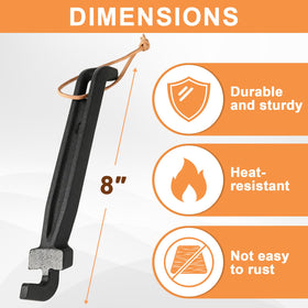 PETKAO two-pack grate remover lifters with leather lanyards.