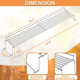 PETKAO Weber Genesis E-310/E-320 upper rack, precise fit prevents wobble.