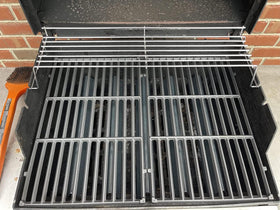 PETKAO Weber Genesis rack cleans easily; dishwasher-safe stainless steel saving time.