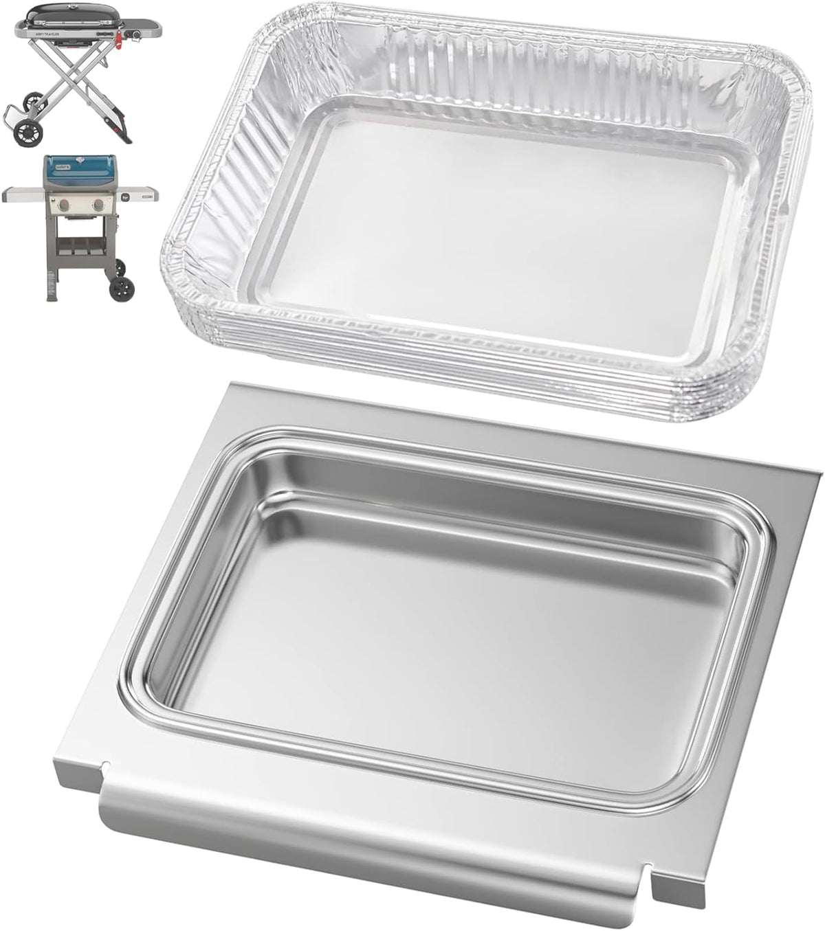 PETKAO catch pan for Weber GS4 Spirit II eases cleanup after grilling.