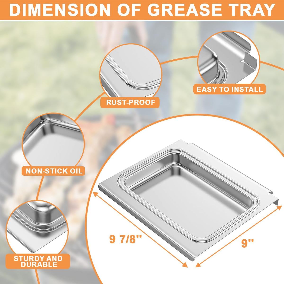 PETKAO Pulse 2000 drip pan provides tidy grilling with easy liner changes.