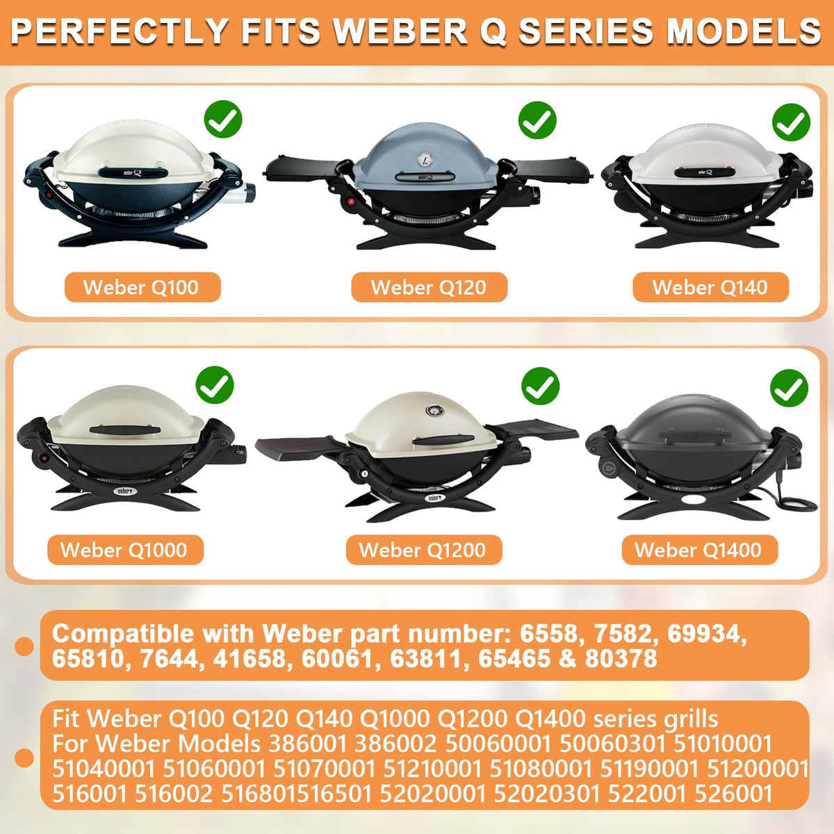 PETKAO Weber Q griddle 7582 right side reveals heat-ready surface.