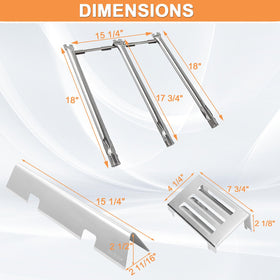 PETKAO Weber Spirit II crossover burner tube; ensures uniform ignition across burners.