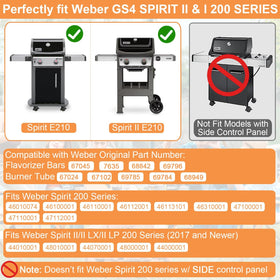 PETKAO Weber Spirit II flavorizer bars 3-pack for even heat