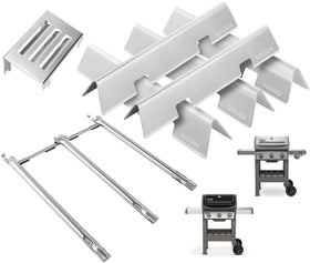PETKAO Weber Spirit II flavorizer bars; five-pack for even heat and enhanced grilling.