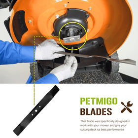 PetMigo rust-proof coating extends blade life on heavy grass