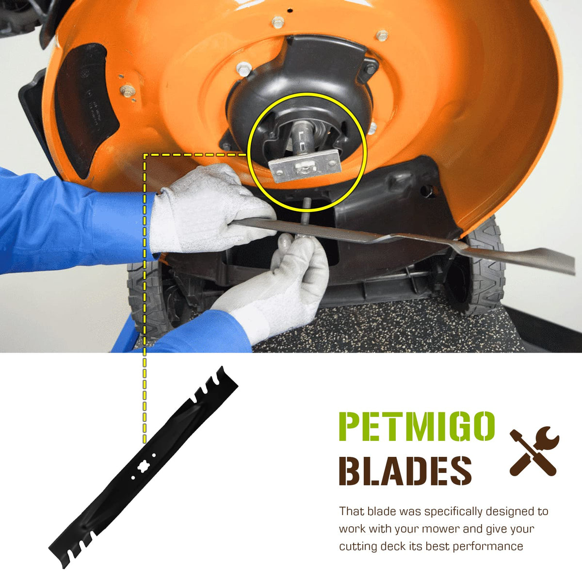 PetMigo blade coating detail with rust-resistant finish.