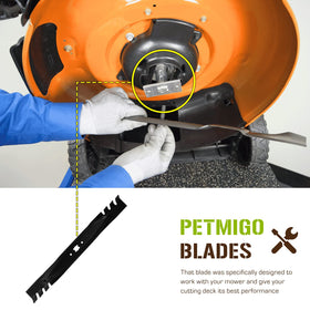 PetMigo blade coating detail with rust-resistant finish.
