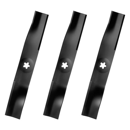 PetMigo mulching blades for Husqvarna 48-deck close-up of five-point star center for secure fit