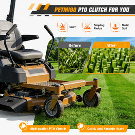 PetMigo PTO Clutch demonstrates a 1 inch shaft for durable engagement.