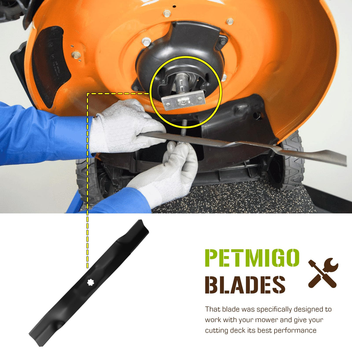 PetMigo rust-proof powder coating finish on the blade extends life