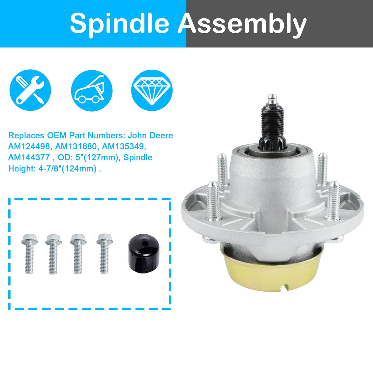 PetMigo spindle-assembly for X300 to GX355 series – broad compatibility.