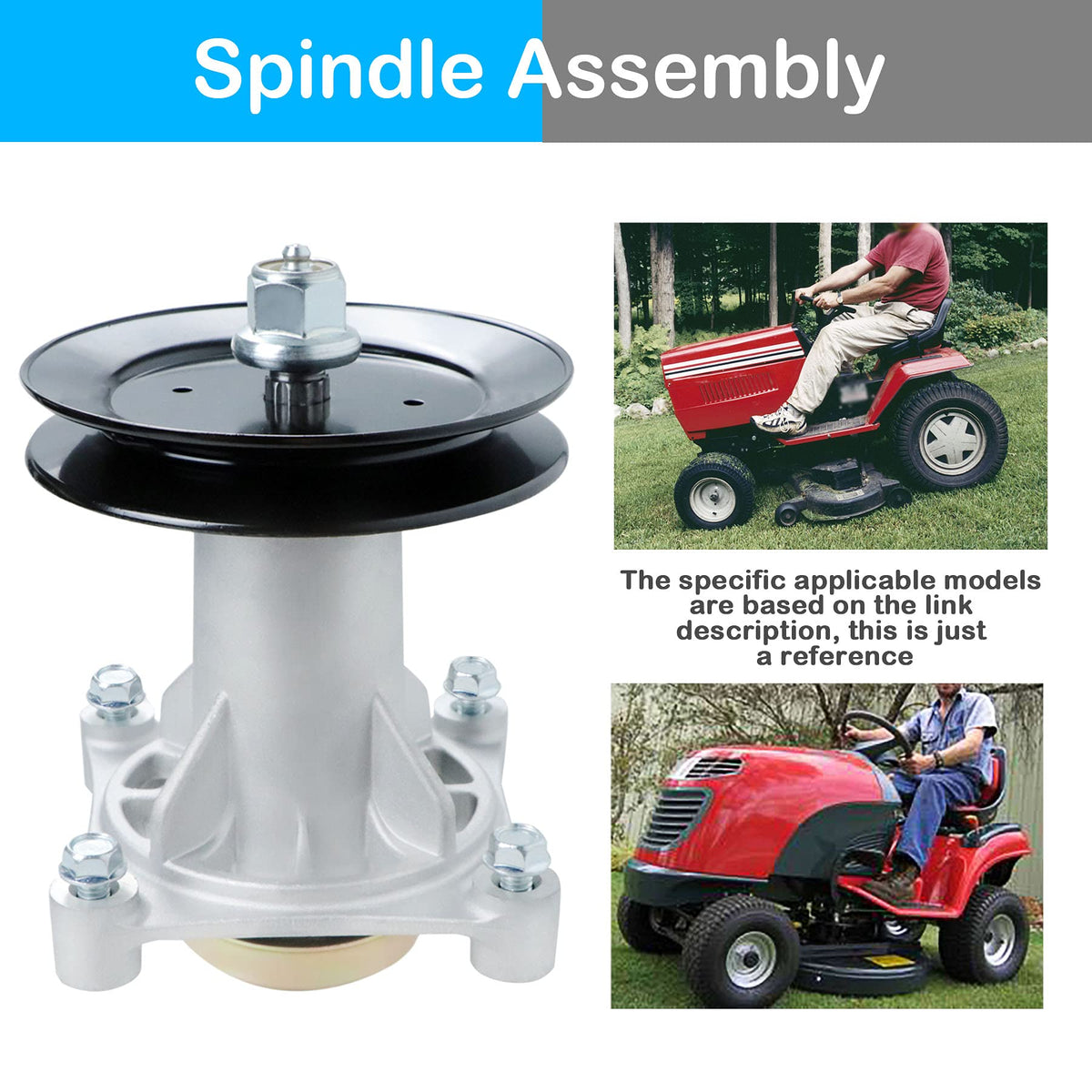 PetMigo spindle kit with pulley enables quick deck service.