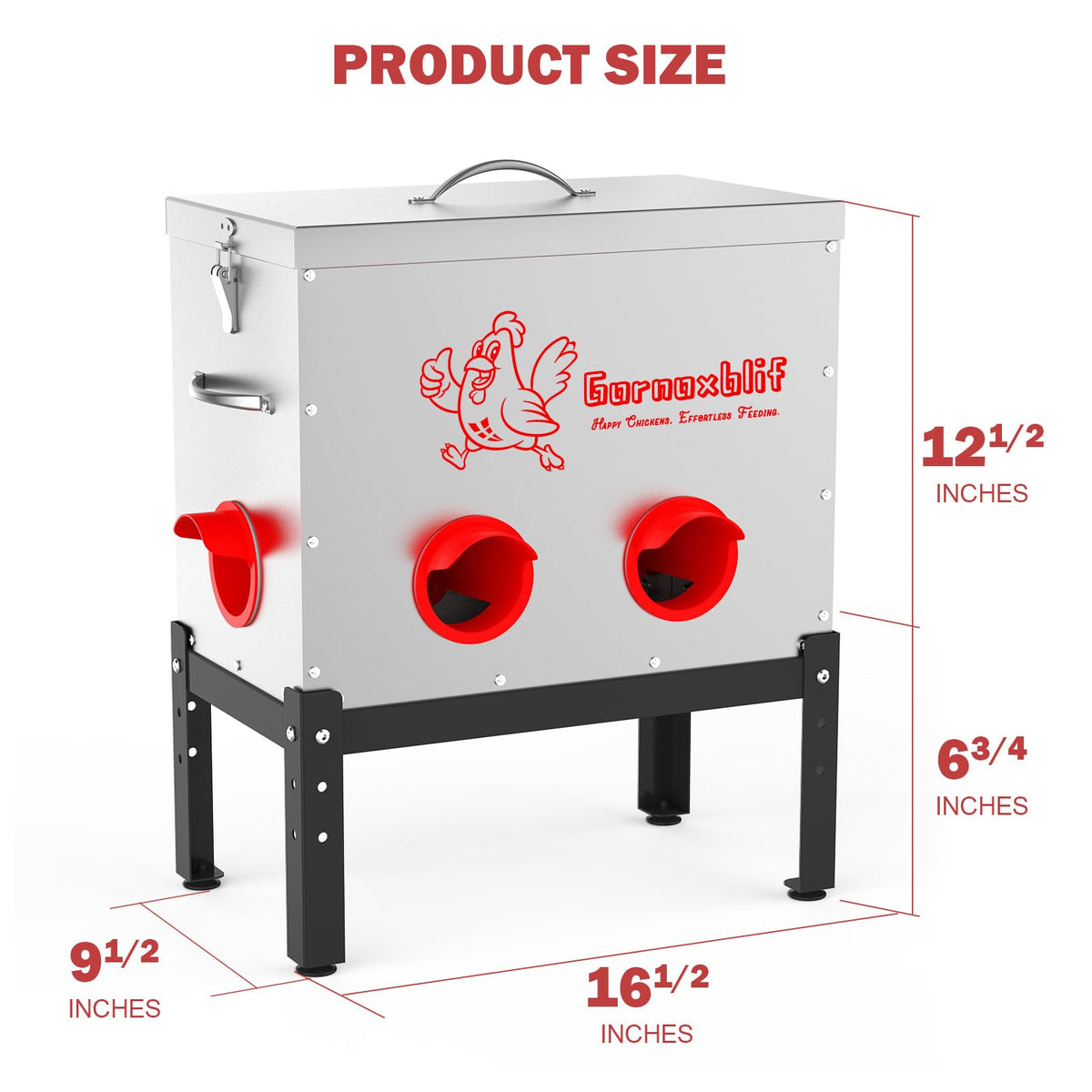 Petpvilit 6-port metal feeder shows multiple chickens feeding at once