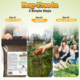 Petra ForceField eco-friendly corn-husk base blends with soil.