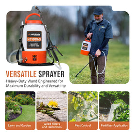 110-degree fan pattern nozzle provides even garden coating