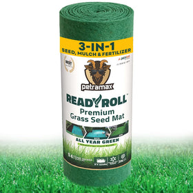 Petramax ReadyRoll 54ft roll showing dense seed coverage for patch repair.