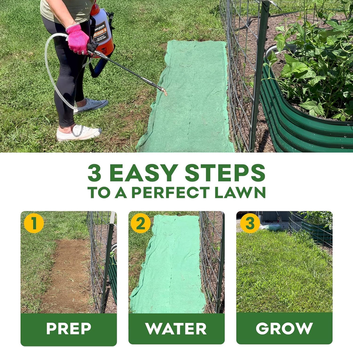 Petramax ReadyRoll fiber-mesh keeps seeds in place during install
