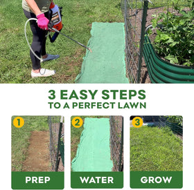Petramax ReadyRoll fiber-mesh keeps seeds in place during install