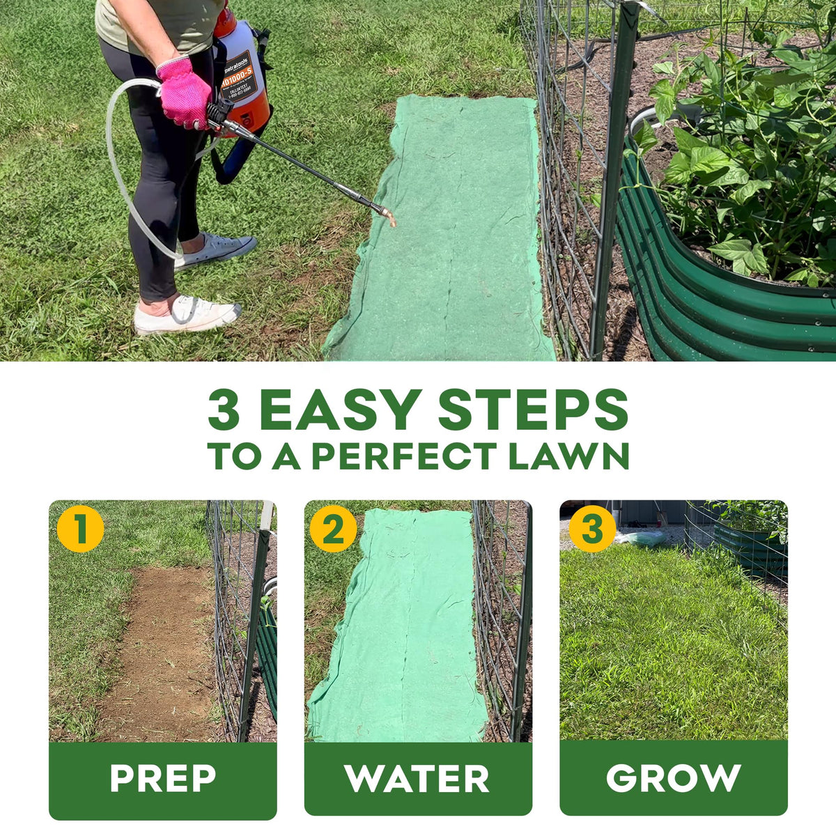 Petramax ReadyRoll embedded seeds prevent washout on slopes and bare patches.