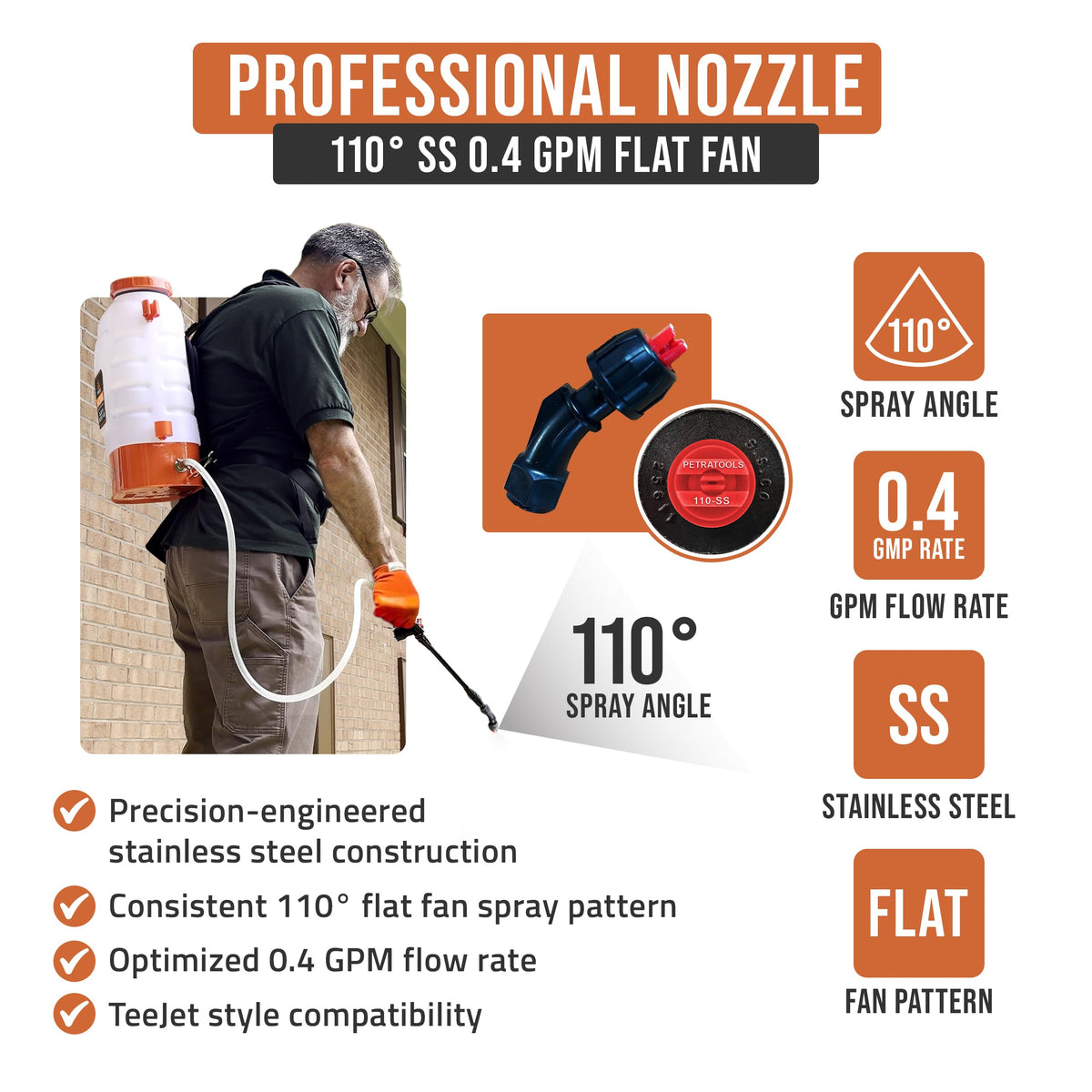 PetraTools double-padded straps reduce fatigue during long spraying jobs.