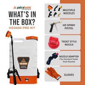 PetraTools ProKit TeeJet nozzle and adapter enable customized spray patterns.